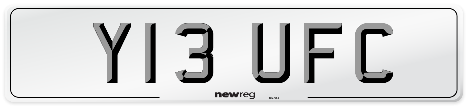 Y13 UFC Number Plate from New Reg